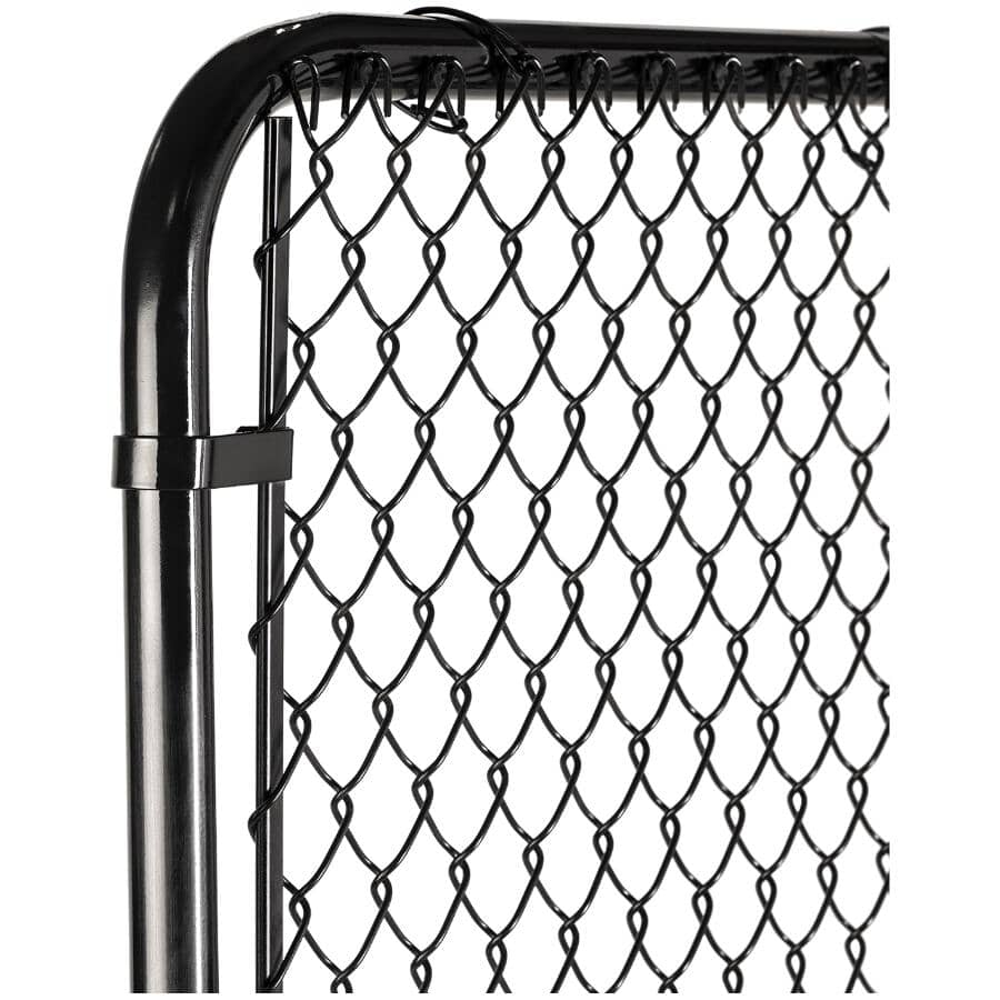 60"H x 42"W Black Chain Link Gate - with 2" Squares, 11 Gauge