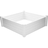 48" x 48" x 15" Premium Raised Garden Bed - White