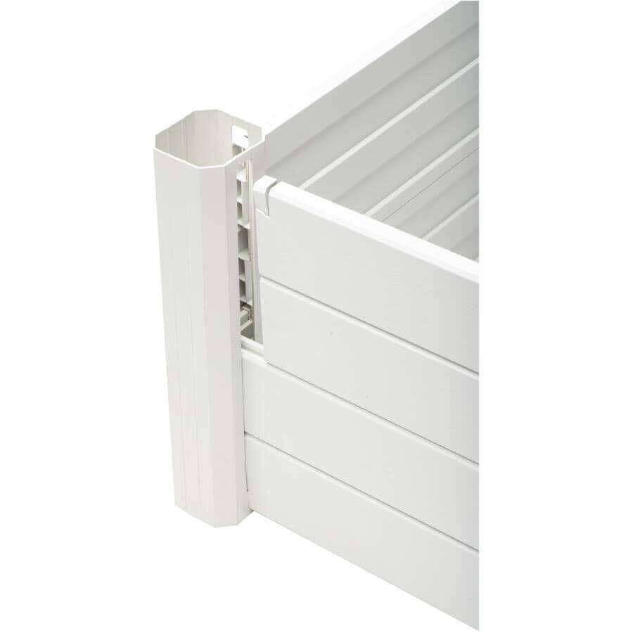 48" x 48" x 15" Premium Raised Garden Bed - White