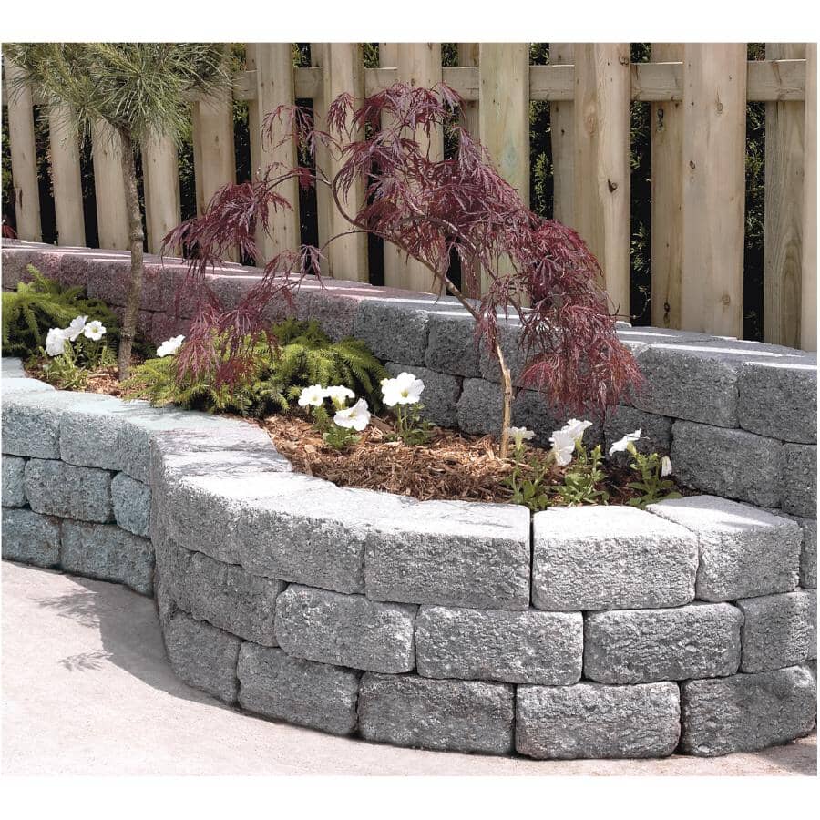 8" x 9" x 4" Country Retaining Wall Stone - Shadow Blend