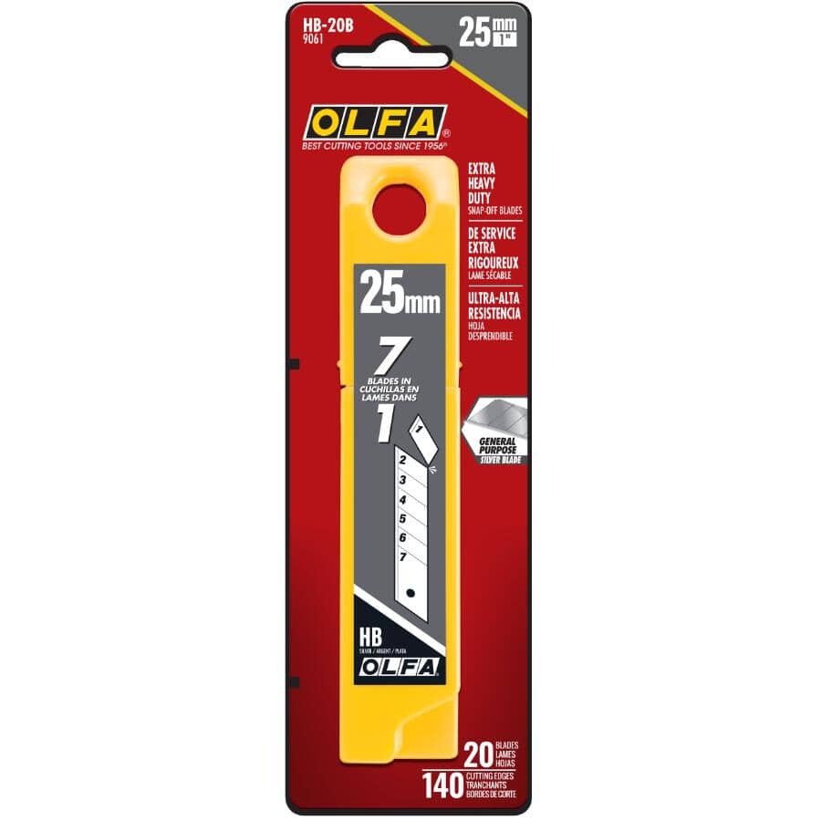 20 Pack 25mm  SanpOff Utility Blades