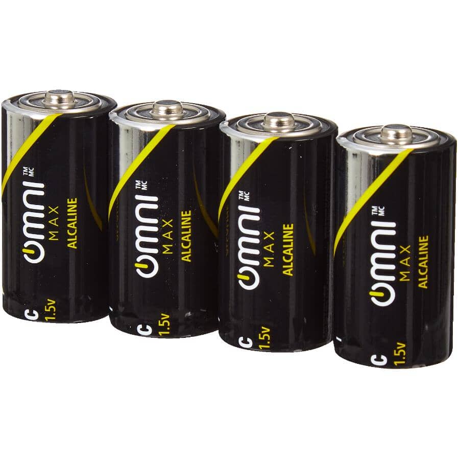 LR14 Alkaline C Batteries, 4 Pack