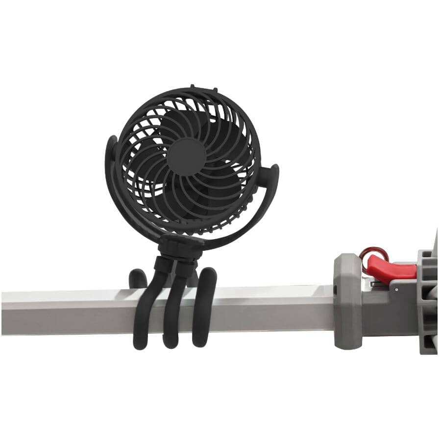 On-the-Go USB Rechargeable Flex Fan - Black