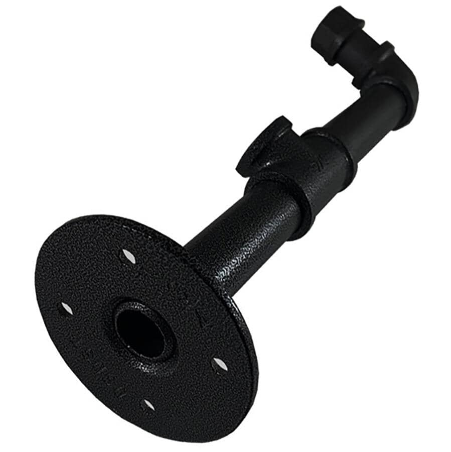 10" Decorative Industrial Pipe Shelf Bracket - Black, 2 Pack