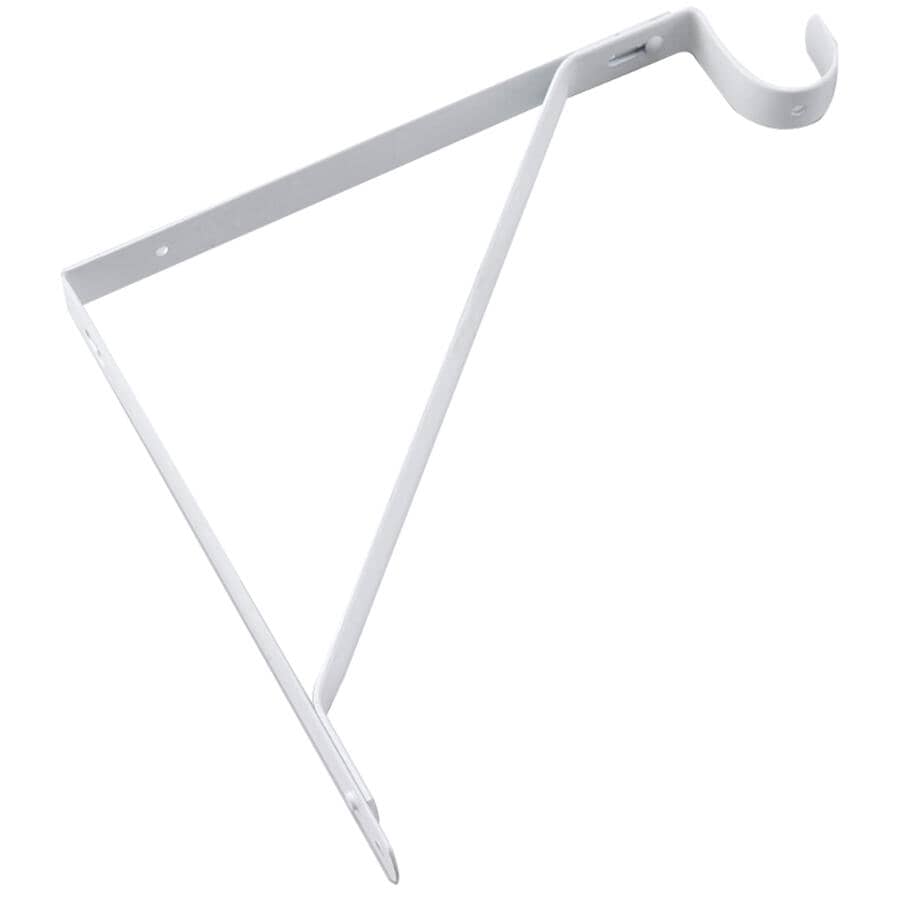 10" x 11" White Shelf & Rod Bracket