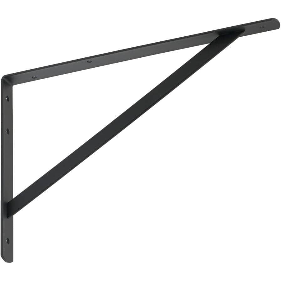 10" x 16" Heavy Duty Black Shelf Bracket