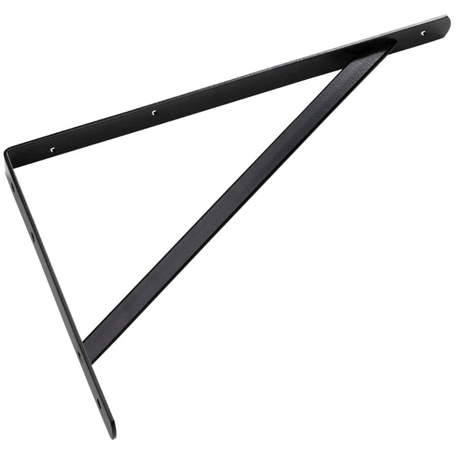 10" x 16" Heavy Duty Black Shelf Bracket