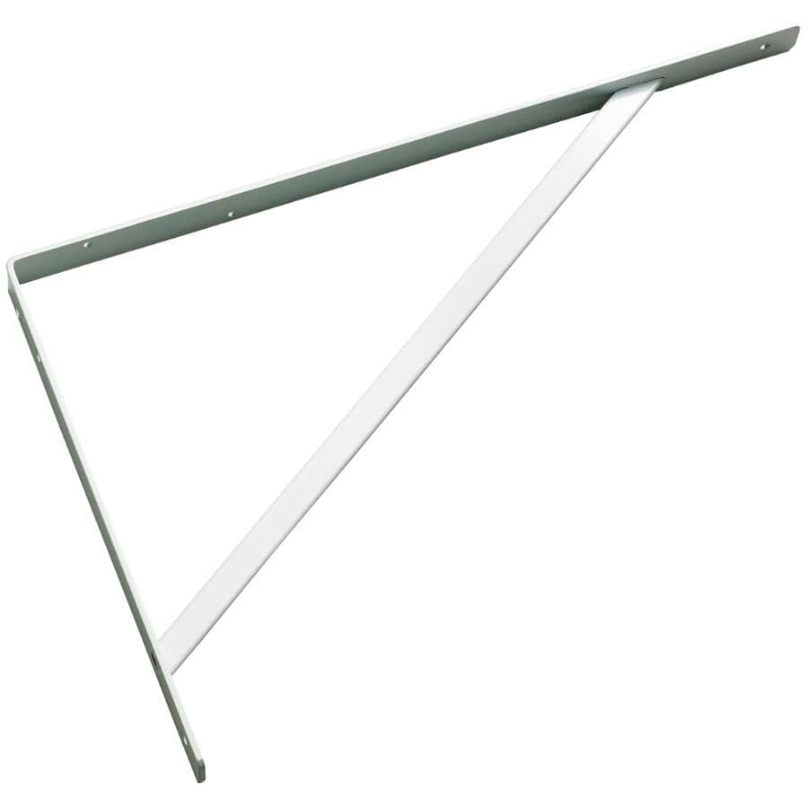 13" x 20" Heavy Duty White Shelf Bracket