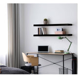 36" x 9.25" x 1" Black Floating Shelf
