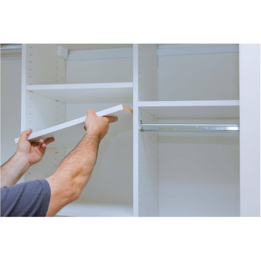 5 mm White Plastic Shelf Supports - 4 Pack