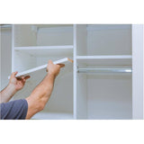 5 mm White Plastic Shelf Supports - 4 Pack