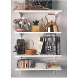 6" White Single Track Shelf Bracket