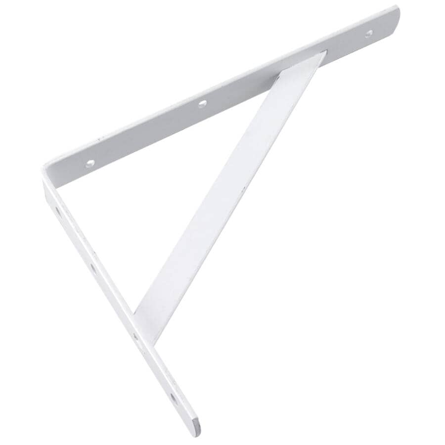 8" x 12" Heavy Duty White Shelf Bracket