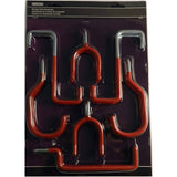 Red Storage Hooks - Assorted Styles 14 Pack