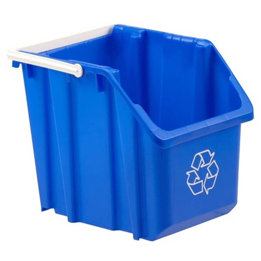 6 Gallon Blue Stackable Recycle Box