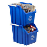 6 Gallon Blue Stackable Recycle Box