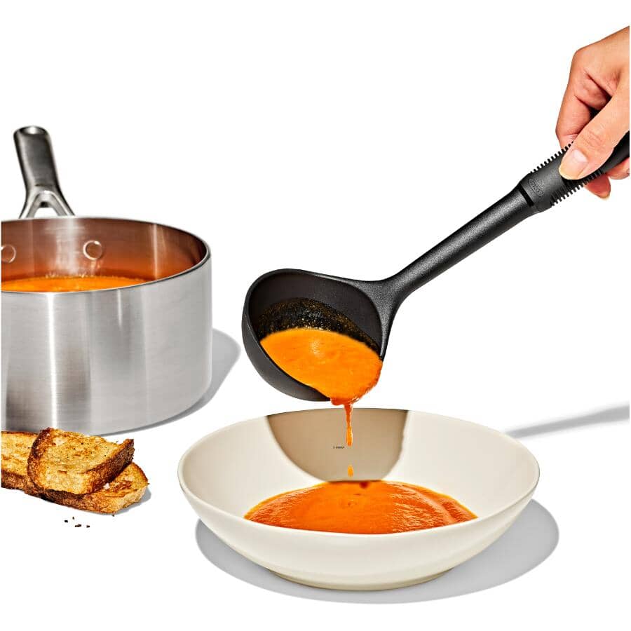 Good Grips Nylon Soup Ladle - Black, 12"