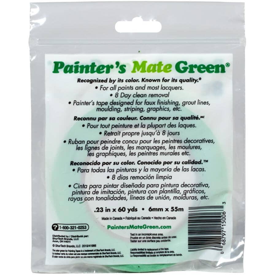 Green Painter's Masking Tape - 6 mm x 55 m