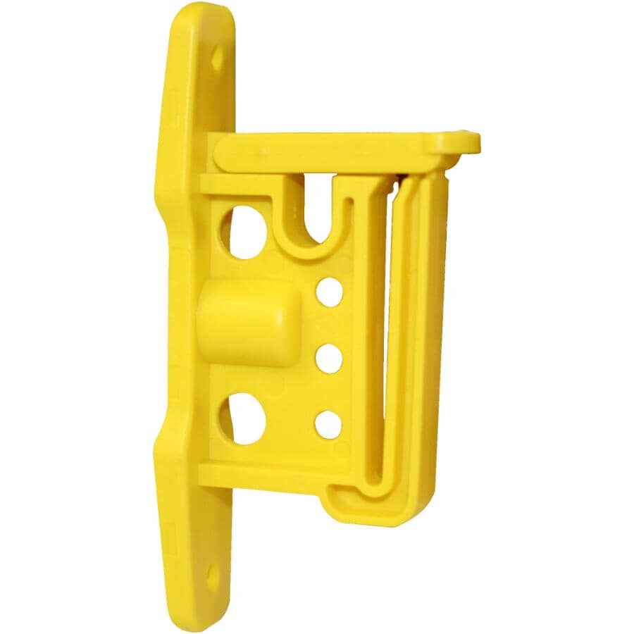 Easy Clip Wood Post Insulators - for Polytape, Polywire & Rope, Yellow, 25 Pack