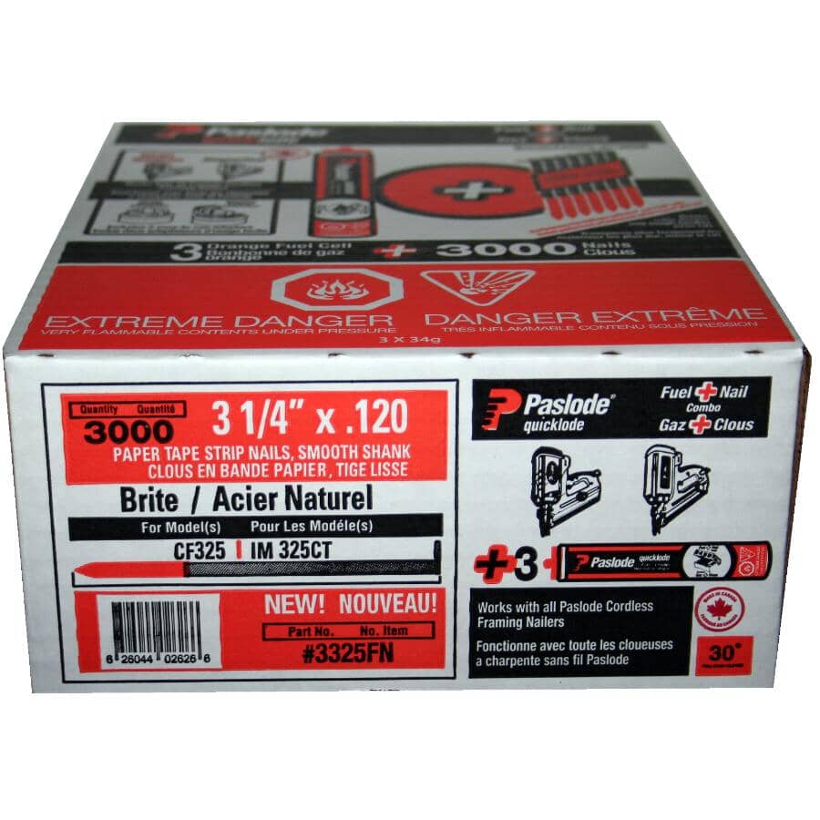 3000 Pack 3-1/4" 31 Degree Fuel/Fastener