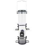 2-In-1 Swivel Tube Bird Feeder - Black, 4 lb Capacity