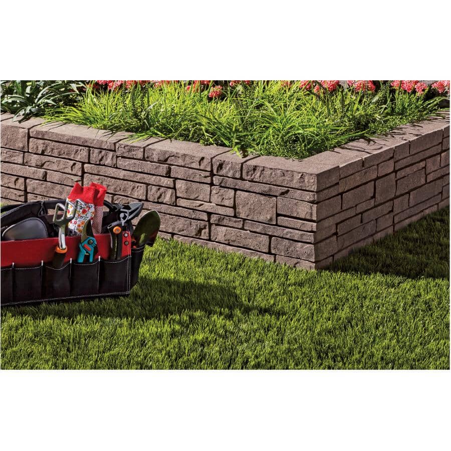 4" x 5-3/4" x 16" Townsend Earth Blend Retaining Wall Stone