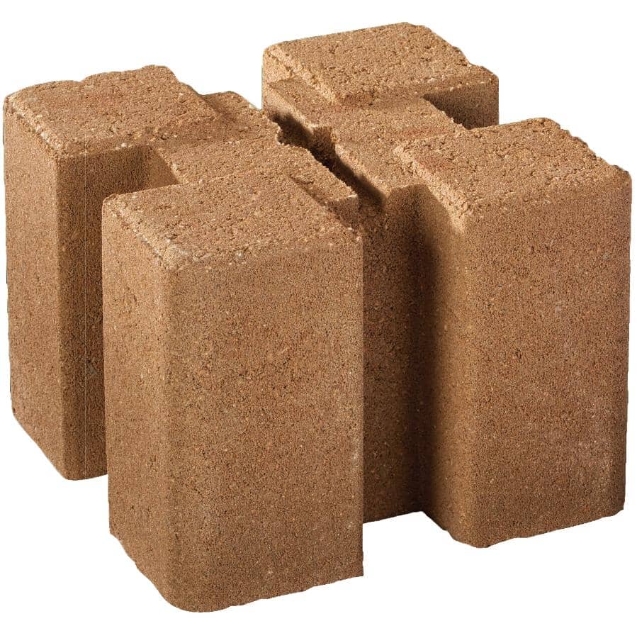 8" x 8" x 6" Tan Planter Wall Block