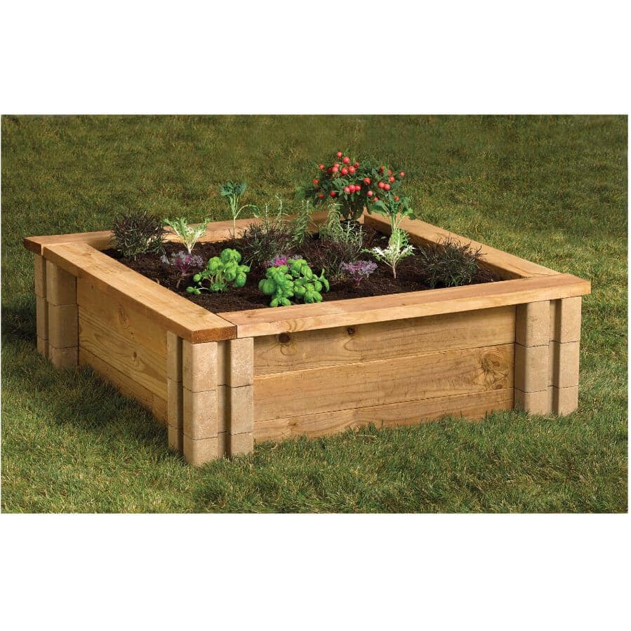 8" x 8" x 6" Tan Planter Wall Block