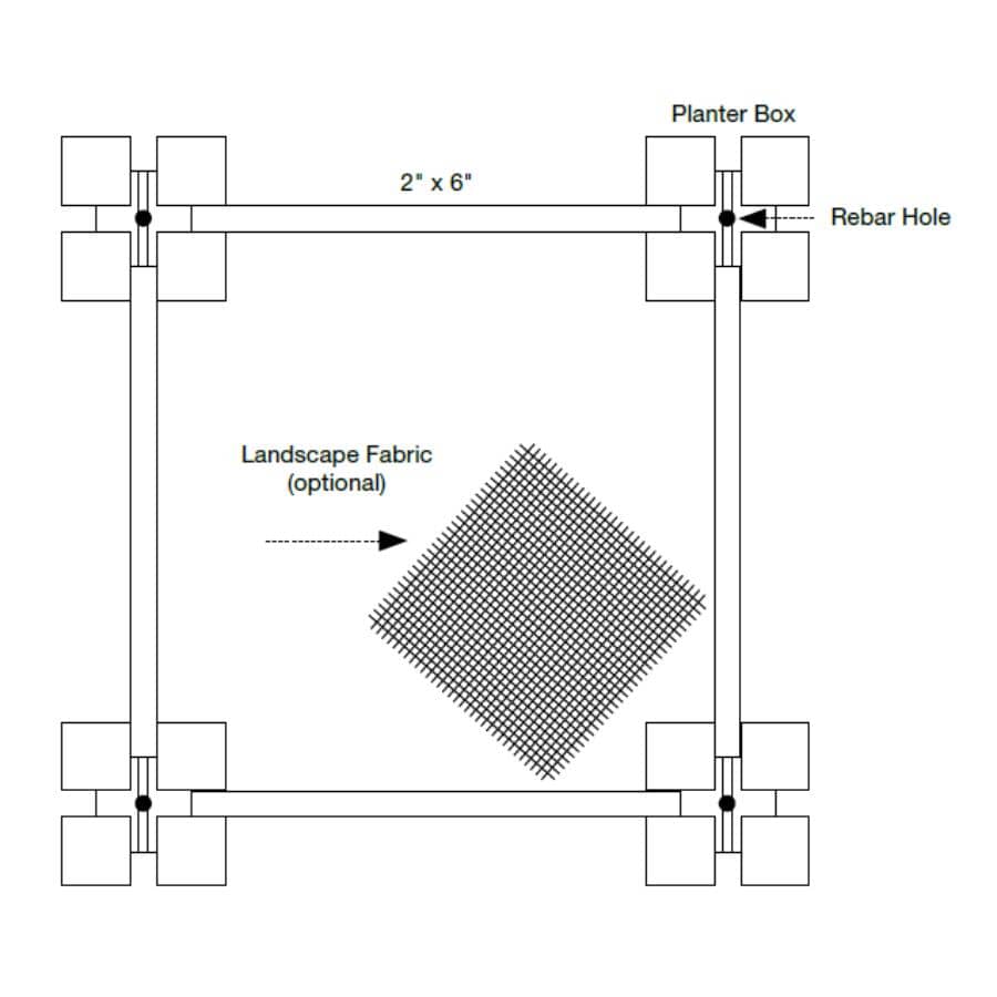 8" x 8" x 6" Tan Planter Wall Block