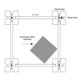 8" x 8" x 6" Tan Planter Wall Block