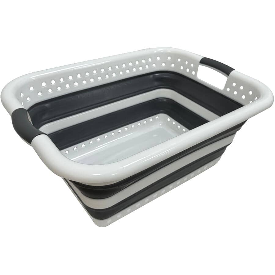 Collapsible Rectangular Laundry Basket - 39 L