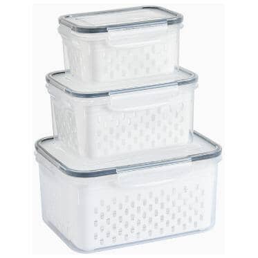 Food Storage Set with Strainers - 9 Pieces