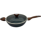 Grove Non-Stick Deep Frypan with Glass Lid - Smoked Grey, 11"/28cm