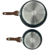 Grove Non-Stick Frypan Set with Wood Handles - Smoked Grey, 2 Piece