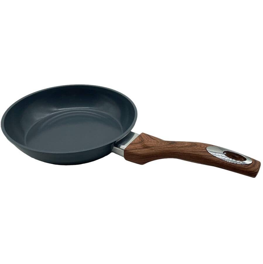 Grove Non-Stick Frypan with Wood Handle - Smoked Grey, 8"/20cm