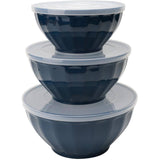 Plastic Mixing Bowl Set with Lids - 6 Piece