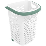 Rolling Laundry Hamper - White, 60 L