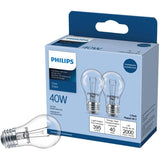 40W A15 Medium Base Clear Appliance Light Bulbs - 2 Pack