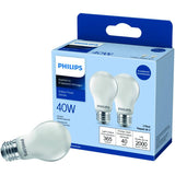 40W A15 Medium Base Frosted Appliance Light Bulbs - 2 Pack