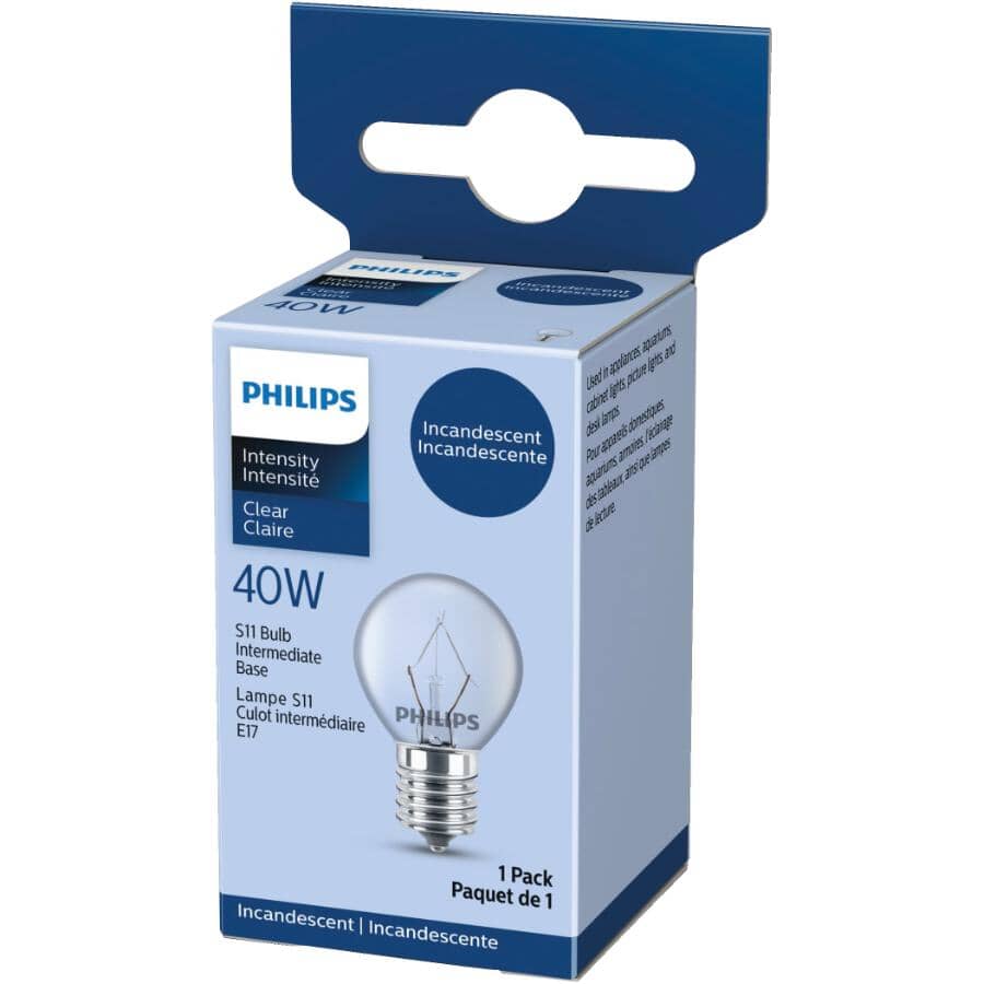 40W S11 Intermediate Base Clear High Intensity Light Bulb