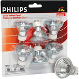 50W MR16 GU10 Base Halogen Flood Light Bulbs - 6 Pack