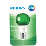 8W A19 Medium Base Non-Dimmable Green LED Light Bulb