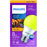 8W A19 Medium Base Non-Dimmable Yellow LED Light Bulb
