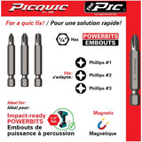 The Pic 3-Piece Phillips Multi-Bit Screwdriver Set