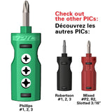 The Pic 3-Piece Phillips Multi-Bit Screwdriver Set