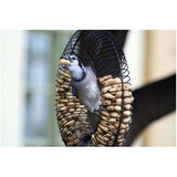 Coil Wreath Peanut Bird Feeder - Black