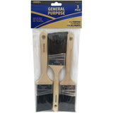 Polyester Angular Sash Paint Brushes - 2.5", 3 Pack