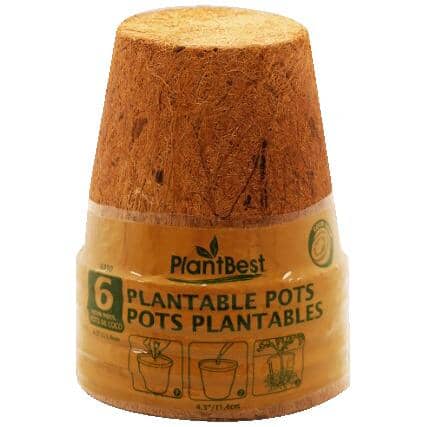 4" Fiber Grow Pots - 6 Pack