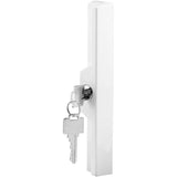Keyed White Sliding Patio Door Lock