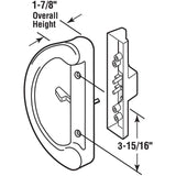 White Sliding Patio Door Mortise Style Handle Set